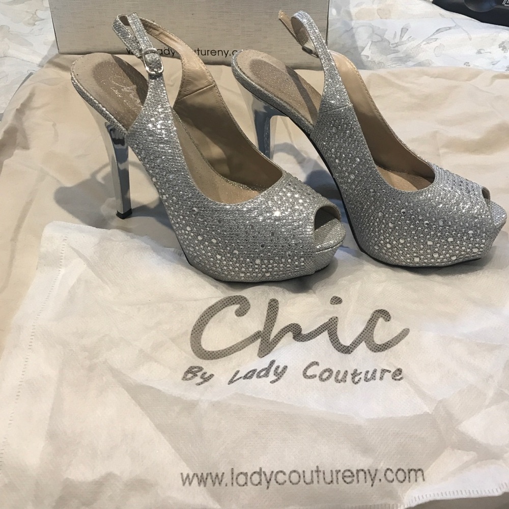 Chick by Lady Couture Jeweled Heels
